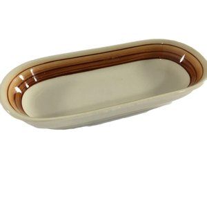 Mayer China Lamure Restaurant Ware Hand Painted Bowl Oval Serving Dish Butter